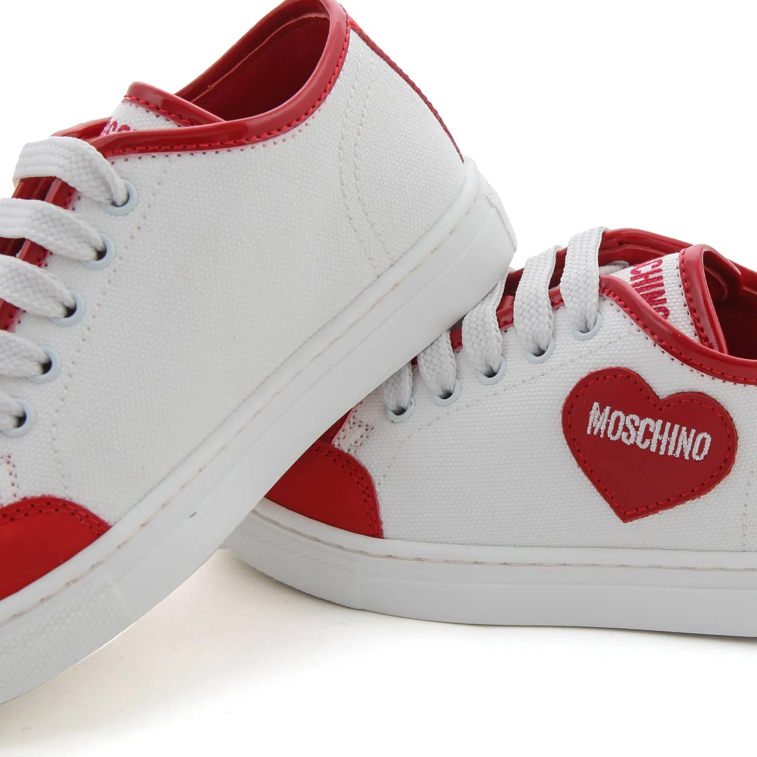 Moschino White And Red Sneaker For Baby Girls