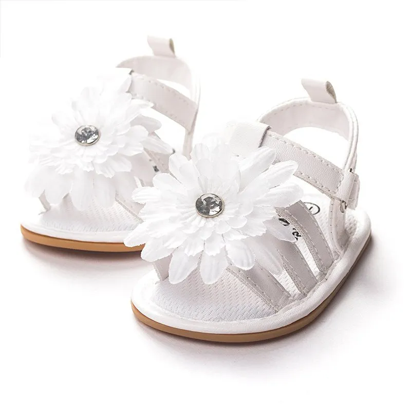 New Cute Baby Girls Sandals Princess Flowers Toddlers Kids Shoe Girl Shoes Kids First Walkers SM6