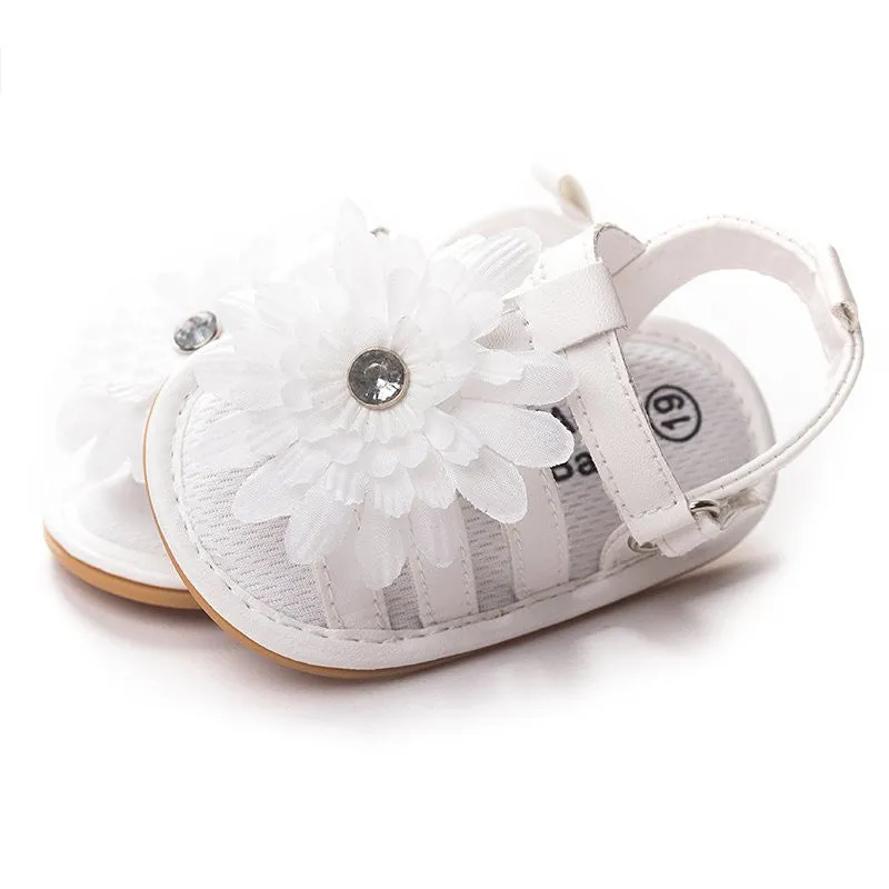 New Cute Baby Girls Sandals Princess Flowers Toddlers Kids Shoe Girl Shoes Kids First Walkers SM6