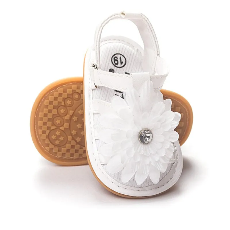 New Cute Baby Girls Sandals Princess Flowers Toddlers Kids Shoe Girl Shoes Kids First Walkers SM6