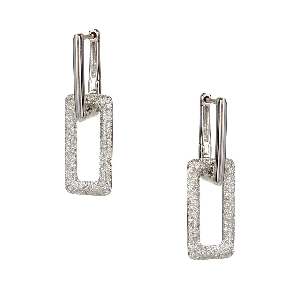 Rectangle Ice Earrings