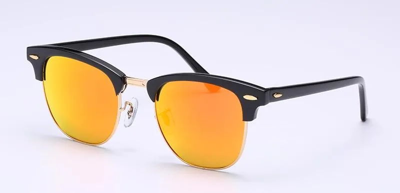 Retro Style Men's Real Glass Lens Acetate Frame Driving Sunglasses Goggles