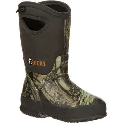 RKYS064 Rocky Core Kids' Rubber WP Outdoor Boots - Mossy Oak