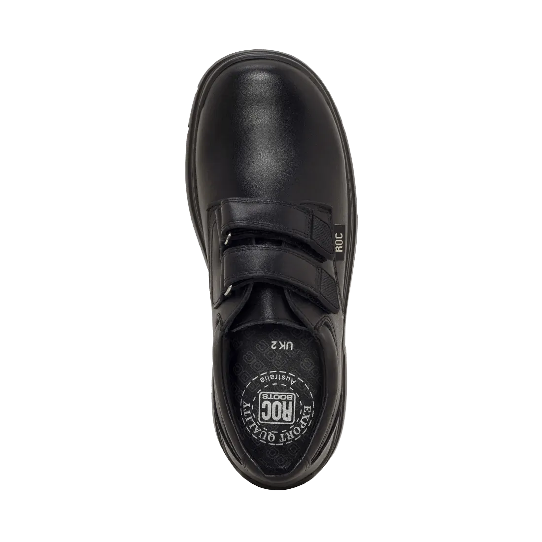 ROC BOOTS JUNIOR ROCKET VELCRO BLACK LEATHER SHOES