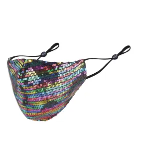 Stella Misty Rainbow Iridescent Sequin Mask