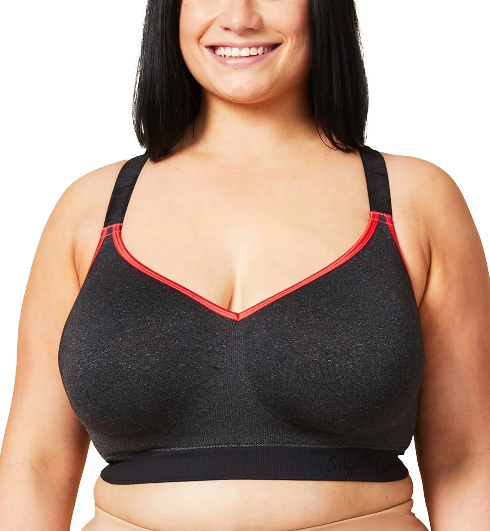 Sugar Candy by Cake Crush Seamless Fuller Bust Everyday Softcup Bra (28-8008) - Charcoal