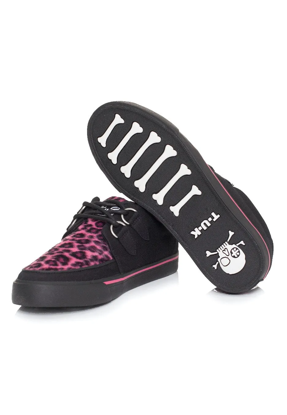 T.U.K. - VLK Creeper Sneaker Pink Leopard Vamp - Girl Shoes