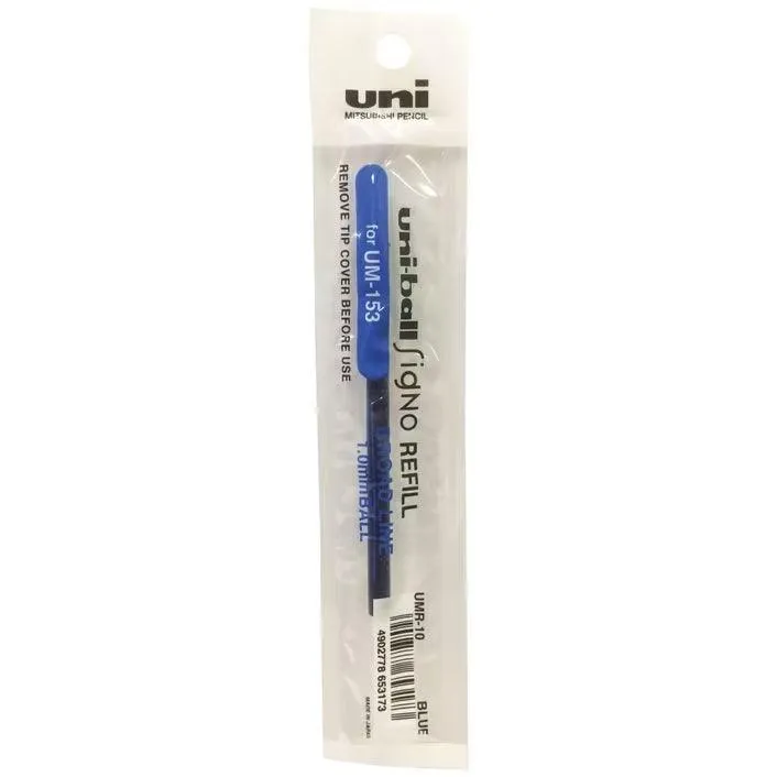 Uni-Ball UMR10 Signo Gel Ink Pen Refill 1.0mm Blue 12 Pack