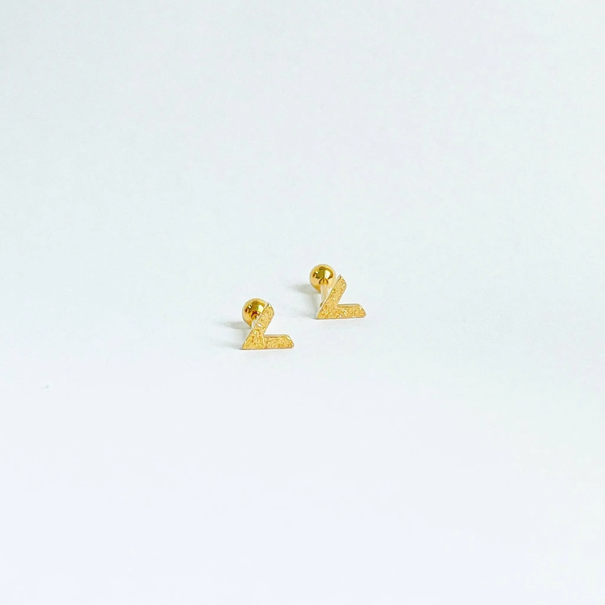 V Barbell Earring