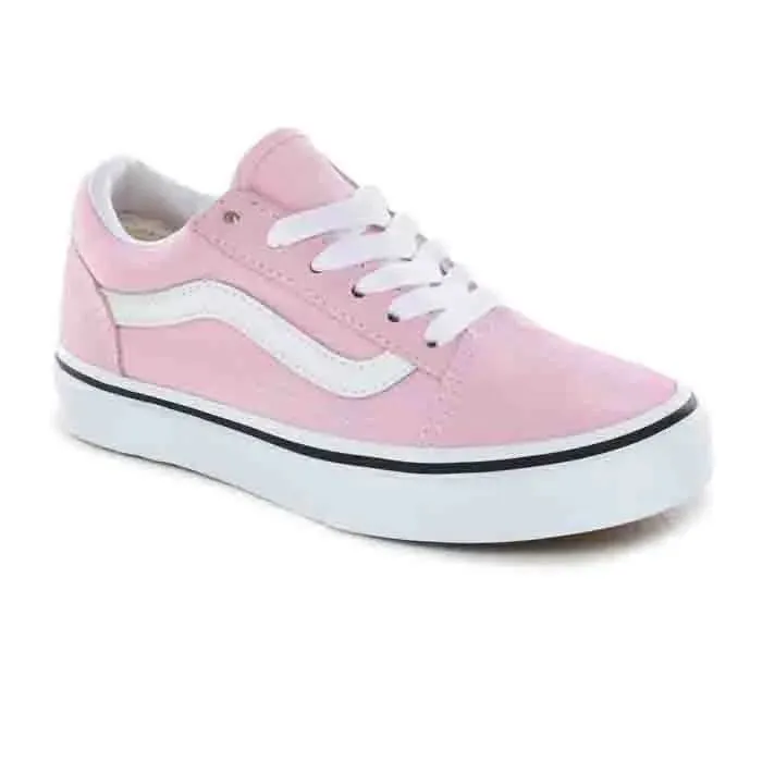 Vans Old Skool Kids Skate Shoes - Lilac Snow/True White