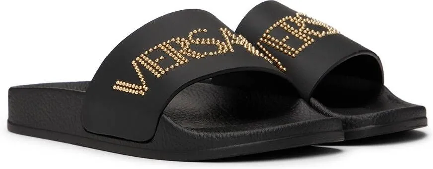 Versace Kids Black Studded Sandals