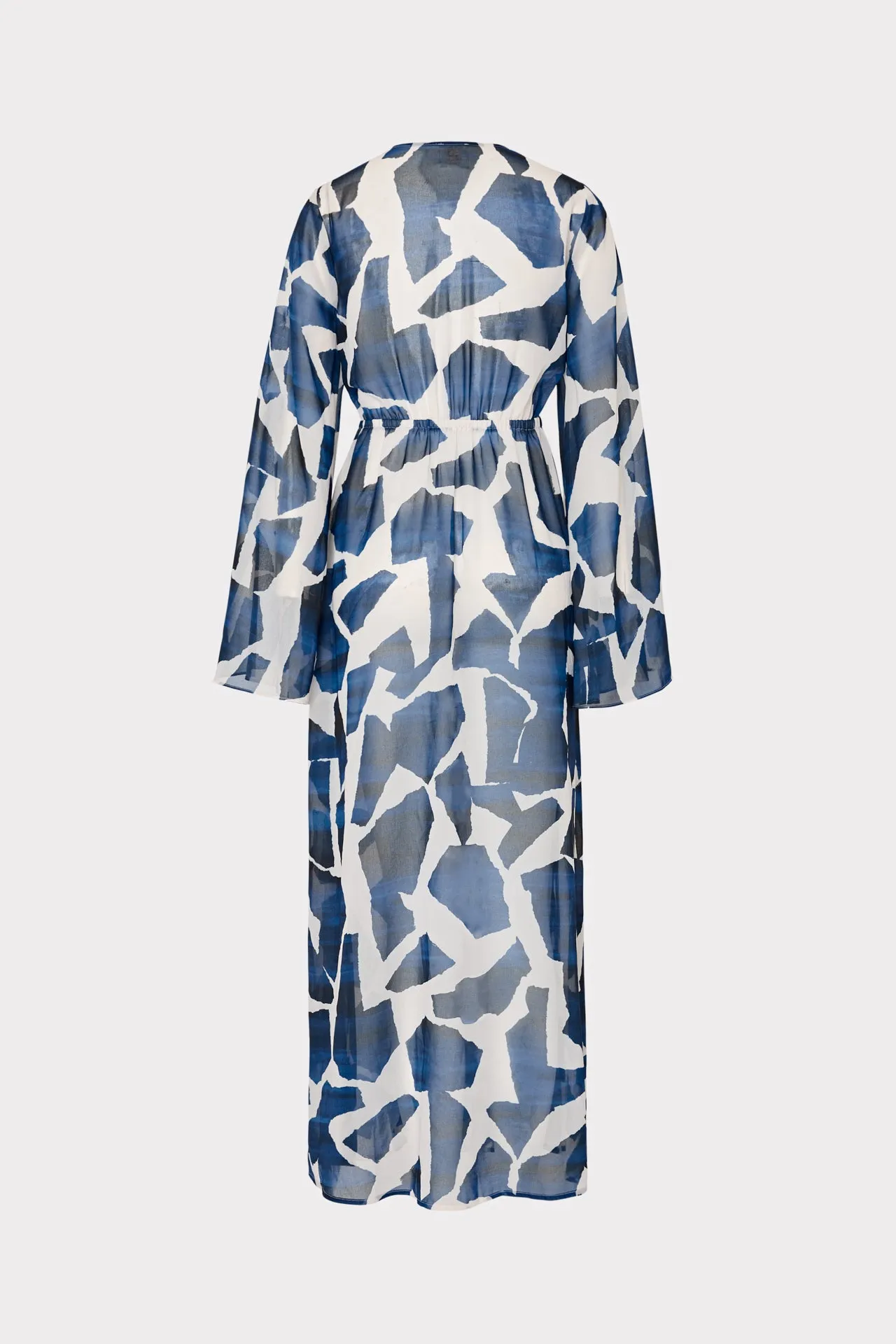 Vince Ocean Puzzle Chiffon Coverup Dress