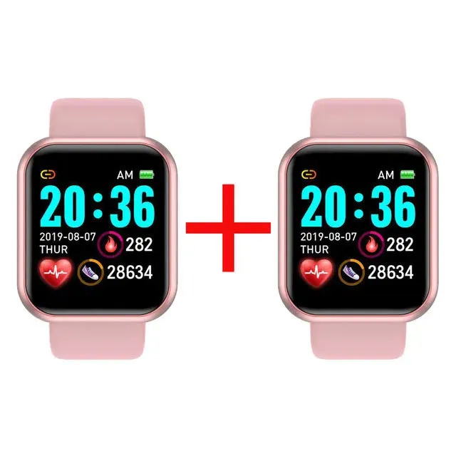 Z40 2pcs D20 Smart Watch Waterproof Sport For Android IOS