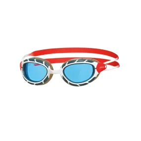 Zoggs Predator Red and White Swimming Goggles